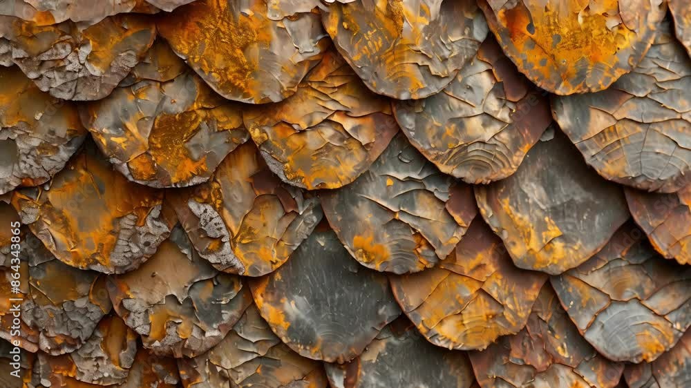 Poster as the rust creeps along the seamless curves of the metal it forms a crusted texture that resembles 