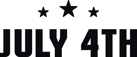 4th of july independence day typography clip art design on plain white transparent isolated background for card, shirt, hoodie, sweatshirt, apparel, tag, mug, icon, poster or badge