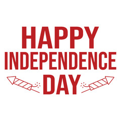 4th of july independence day typography clip art design on plain white transparent isolated background for card, shirt, hoodie, sweatshirt, apparel, tag, mug, icon, poster or badge