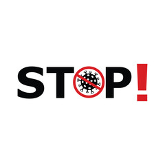 Stop Corona virus symbol vector 