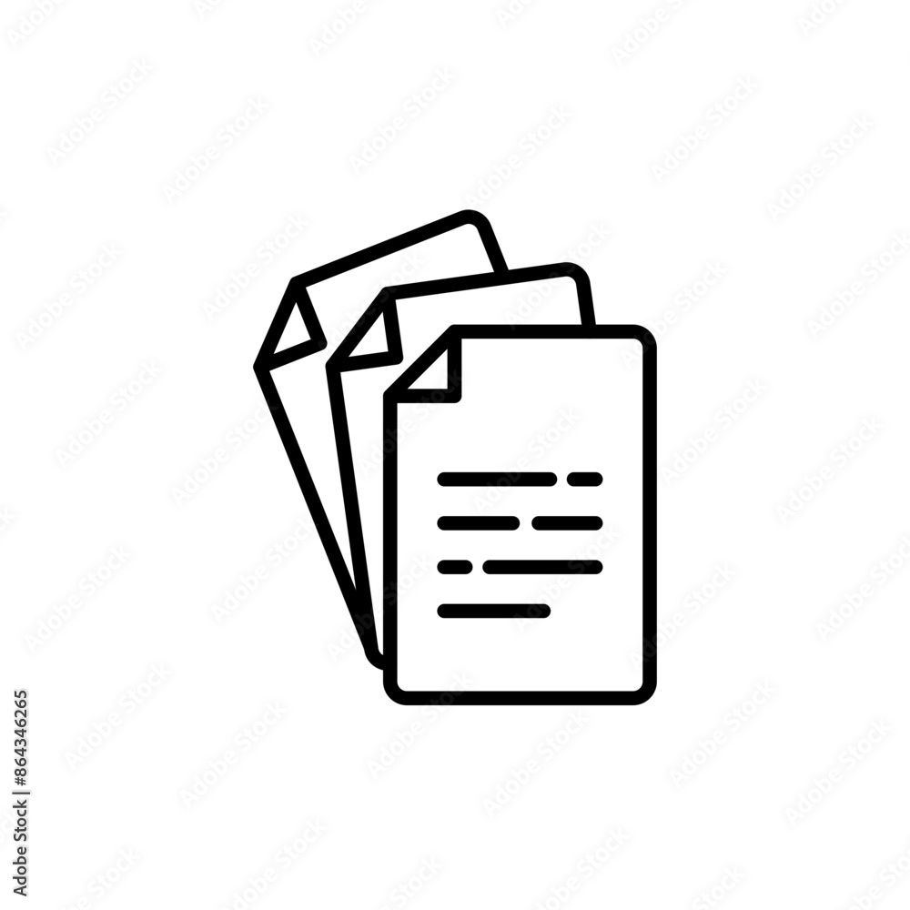 Aufkleber file document icon for digital filing and document management