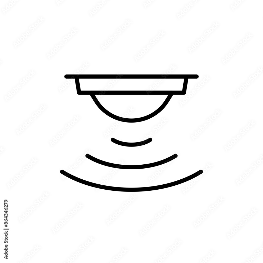 Aufkleber sensor technology icon for smart devices and iot solutions
