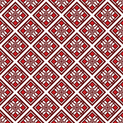 Colorful diamond line art seamless pattern with etcnic style.  Design element for textile, print, fabric.