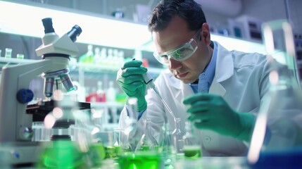 The scientist in the laboratory