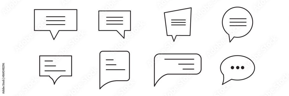 Poster chat vector icon. talk bubble speech icon. blank empty bubbles vector design elements.