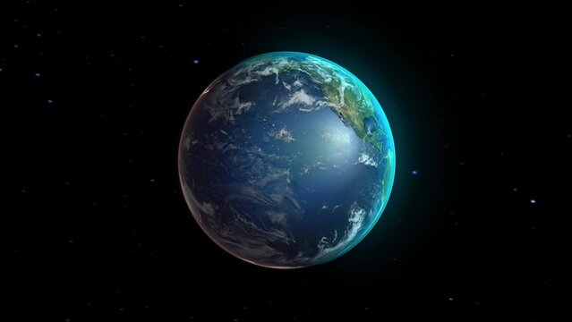 Realistic Earth Zoom to Countries from Space and Orbit Benin Version 4K 60 FPS