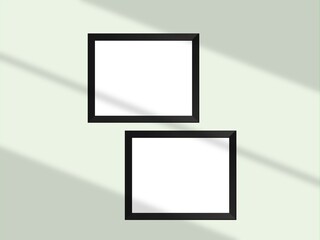 frame for paintings or photographs on zest background, minimalist gallery style