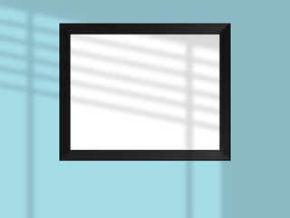 frame for paintings or photographs on zest background, minimalist gallery style