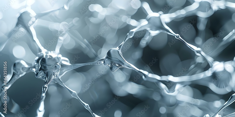 Aufkleber abstract silver chrome network background with thin metal structure handedited. concept abstract bac