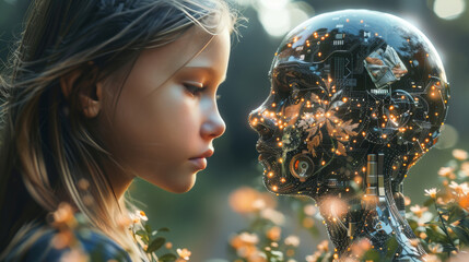 AI robot and child connection 