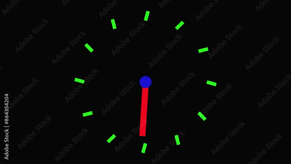 Poster abstract analog clock icon animation 4k video.