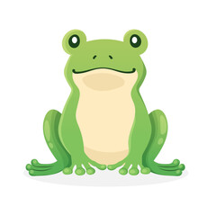Obraz premium Frog funny vector icon image