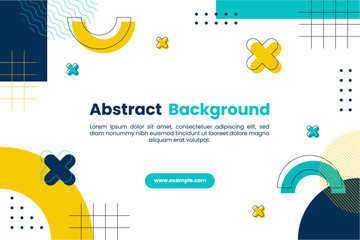 Abstract minimal background with memphis geometry style