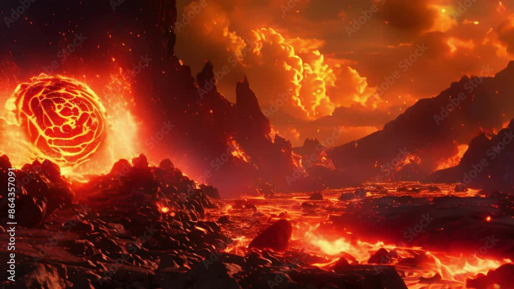 Poster it was as if the lava was alive sending sparks of enchantment out into the world with each fiery bre