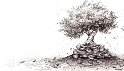 A sketch illustration on a white background
