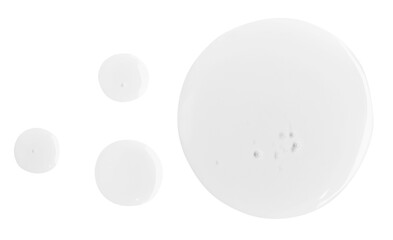 Set. Drop and drops of gel on a blank background