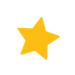 Obraz premium Vector yellow icons in flat style. illustration star, star icon simple design. yellow star icon on white background 