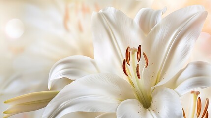 Macro Closeup Lily Bokeh Background