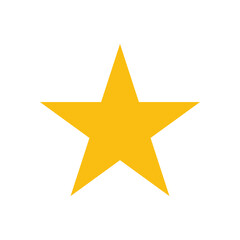 Fototapeta premium yellow star on white background. yellow star vector icon. vector illustrator.