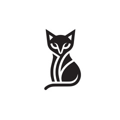 Fototapeta premium Cat Silhouette Vector Illustration 