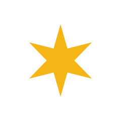 Obraz premium yellow star on white background. yellow star vector icon. vector illustrator.