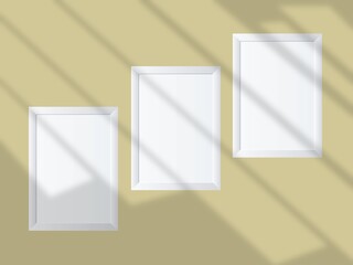 Fototapeta premium Empty photo frame for mockup minimal