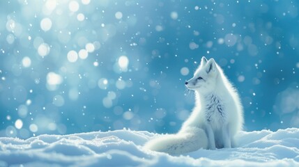 Fototapeta premium Arctic Fox in a Winter Wonderland