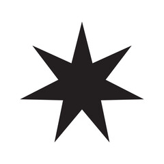 Obraz premium Black star - Vector icon star Icon Vector / star icon / star- Vector icon on white background.