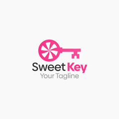 Sweet Key Logo Vector Template Design. Good for Business, Start up, Agency, and Organization