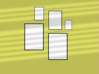 Minimal picture poster frame mockup