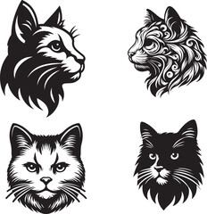  cat outline illustration
