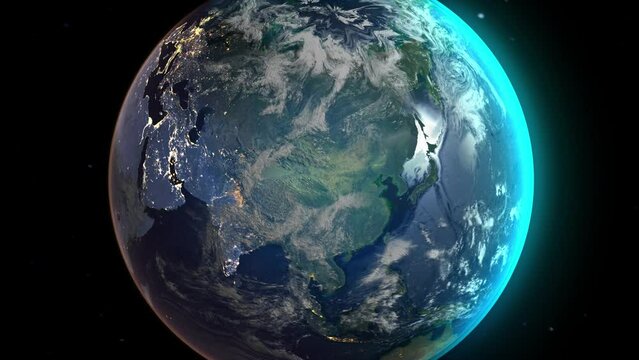  Realistic Earth Zoom to Countries from Space and Orbit Lithuania Version 4K 60 FPS