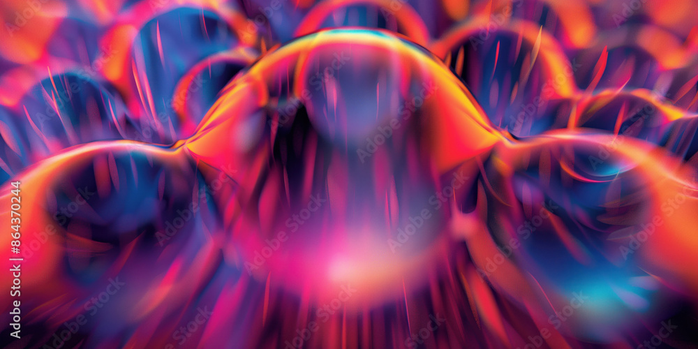 Poster abstract illustration of singularity concept. origin of life. space and science. background image. c