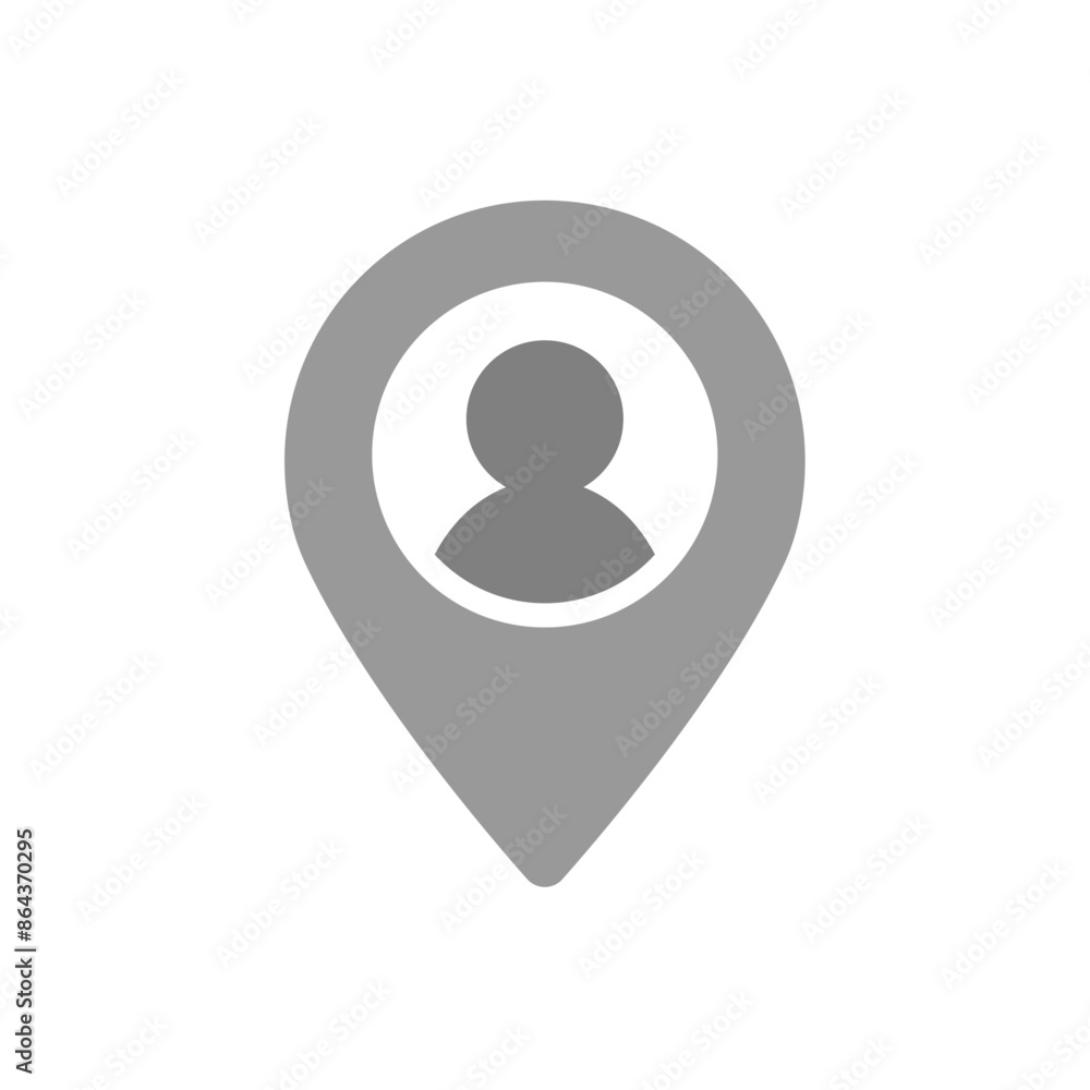 Poster map pointer logo for marking a person's location. vector illustration. transparent svg file included