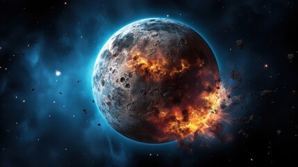 Obraz premium earth and moon