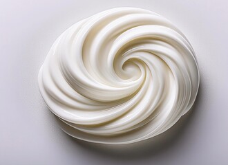 A Micro Shot of White Liquid Swirl