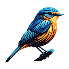 Fototapeta premium A colorful silhouette bird