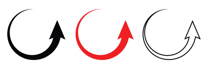 Rotation arrows in circular motion. Circle arrow combinations. Set of circular infographics. Graphic diagram. Design element. Vector illustration isolated on white background in eps 10.