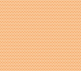 Hexagon geometric shapes background. Orange color on matching background. Hexagon bold mosaic cell with padding and inner solid cells. Small hexagon geometric shapes. Seamless pattern.