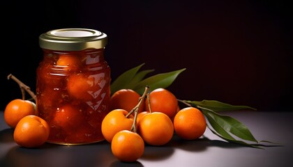 A jar of apricot jam