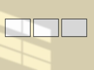 Frame mockup with Shadow Empty minimal Frame