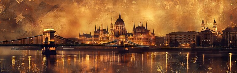 Obraz premium photo collage with an ancient city. Paper texture. AI generated illustration