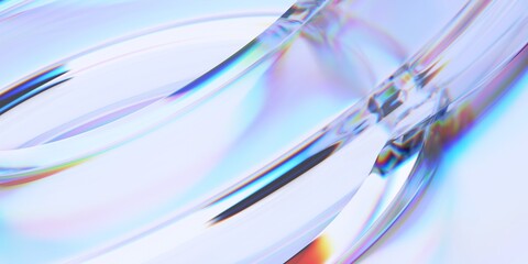 Abstract colorful shape, 3d render