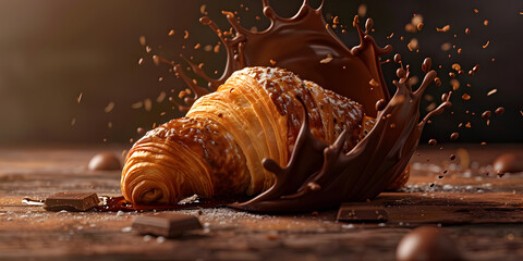 Chocolate Croissant with Splash