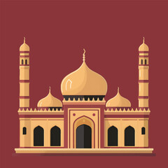 Islamic traditional mosque or vector illustration.