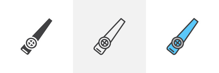 Kazoo icon symbol collection on white background.