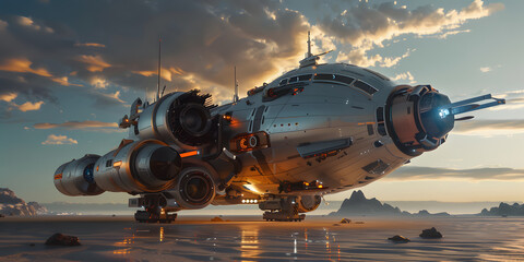 UFO flying in the air