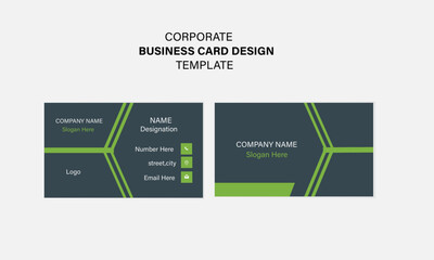Creative modern name card and clean corporate business card template design. 

