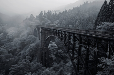 Obraz premium bridge in the forest.