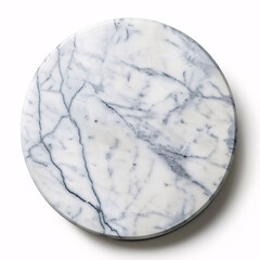 Fototapeta premium Round marble medium Isolated on white background.